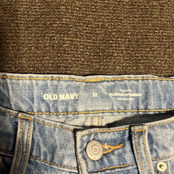 Blue high rise straight jeans size 12 - Picture 3 of 3